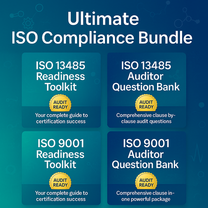 Ultimate Audit Readiness and Auditor Question Bank Pack (ISO13485:2016 + ISO 9001:2015)