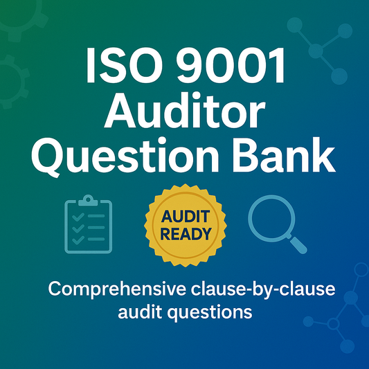 ISO 9001 Auditor Question Bank (Excel + Word)